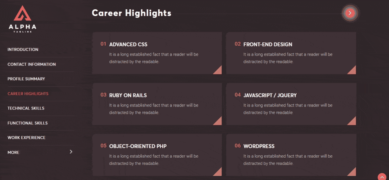 Online CV Design 1